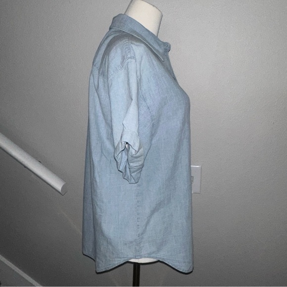 Aritzia Sky Blue Button Down Shirt - Picture 6 of 9